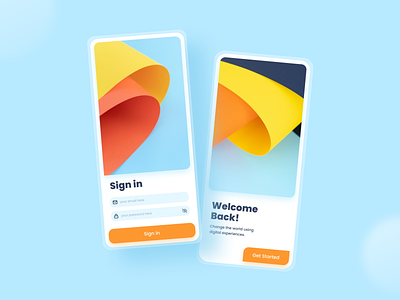 Digital App Sign In Design appdesign graphic design ui uiux ux