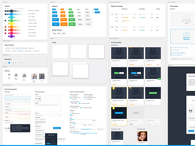 Freelancer.com UI Assets assets buttons cards colours consistency file dropper forms freelancer.com guidelines ratings sketch ui