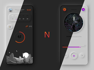 Neumorphism KWGT v1.5 at PlayStore! android android app app dark design home kwgt light music neumorphic neumorphic ui neumorphism neumorphism ui soft ui wallpaper widget