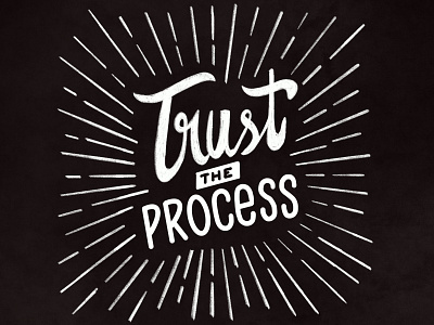 Trust The Process calligraphy handlettering illustration procreate typo typography