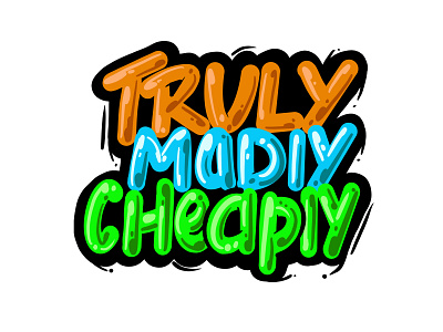 Truly Madly Cheaply calligraphy design handlettering illustration procreate typo typography