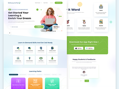 Online Learning Platform branding classroom course design education education app education website elearning elearning courses lending page online learning ui user experience user interface ux vector web design website