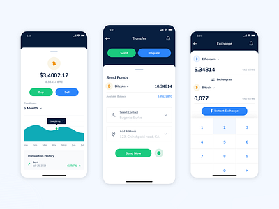 Cryptocurrency app app application design appuidesign bitcoins crypto currency crypto exchange crypto wallet cryptocurrency cryptocurrency app invest mobile app mobile app design mobile design mobile ui trading trading app uiux design wallet wallet app