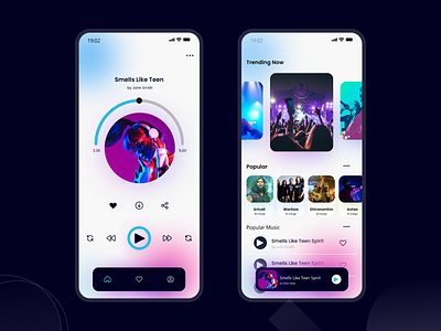 Most Popular UI Design for Music App 🎵 app design application design design mobile app mobile app design mobileappdesign music music player music streaming online music streaming ui uiux uiux design