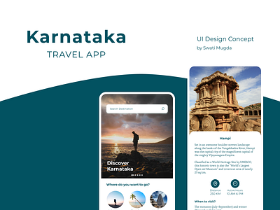 Karnataka Travel App app design product travel typography ui ux