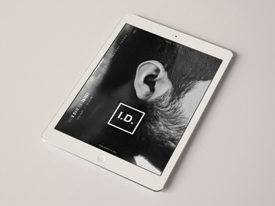 I.D. MAGAZINE (IPAD MOCKUP) black and white editorial fashion ipad magazine mobile photography