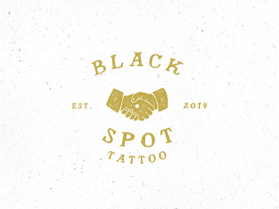 Black Spot Tattoo black spot gold hands logo pirate tattoo texas vintage white