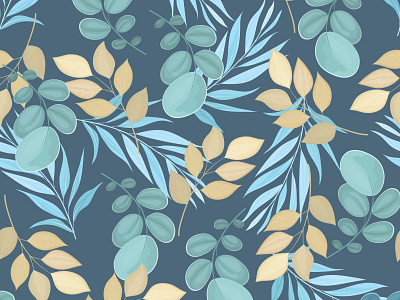 Beautiful seamless pattern beautiful coloufull leaves Premium V abstract background beautiful decoration design floral flower graphic illustration leaf nature ornament pattern seamless spring summer textile texture vector wallpaper