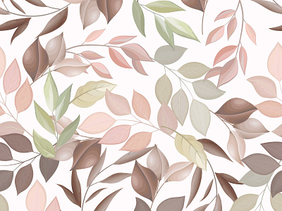 Beautiful seamless pattern beautiful coloufull leaves Premium V abstract background beautiful decoration design floral flower graphic illustration leaf nature ornament pattern seamless spring summer textile texture vector wallpaper