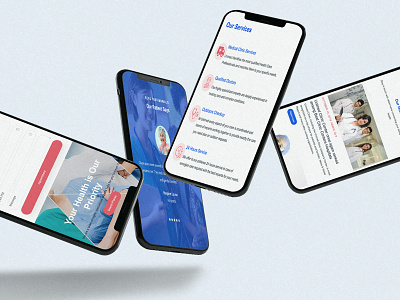 Unimed Medical Clinic App p2 adobe photoshop adobe xd app branding clean design medical mobile ui phone mockup productdesign responsive ui ux website design