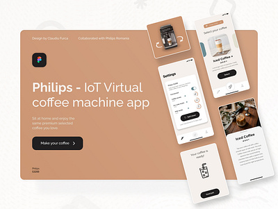 IoT Coffee Machine App | Philips app clean coffee design figma layout mobile modern product product design prototype simple ui ui design ux visual wireframe