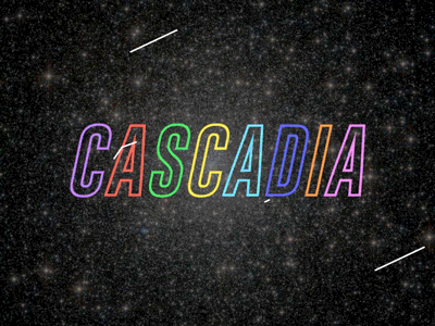 Spacey Hues ๐ apparel cascadia rainbow stars animation logo space