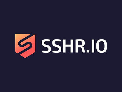 SSHR - Logo Design app icon brand brand identity branding fast gradient logo internet service logo logo design logo designer media tech digital negative space logo provider s letter logo secure security shield logo