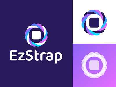 EzStrap - Logo Design Concept app icon apple watch logo brand identity branding clean logo easy logo identity design logo logo design logo designer logos media tech digital strap braided logo