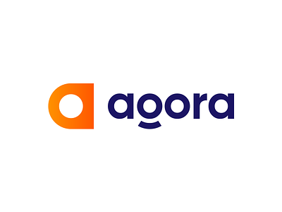 Agora - Logo Design Concept a letter logo app icon brand identity branding clean logo gradient identity identity design logo logo design logo designer mark media tech digital smart logo