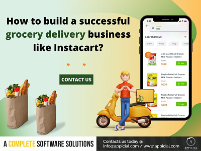 Build a Successful Grocery Delivery Business Like Instacart appdevelopment deliveryapp fooddeliveryapp grocerydeliveryapp instacartcloneapp mob mobileappdevelopment ondemandapp