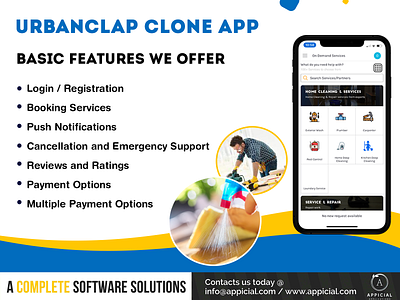 UrbanClap Clone app Basic Features We Offer