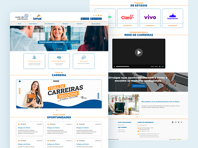 Rede de Carreiras SENAC MG branding carrers concept design hr opportunities page senac ui ux web webpage website