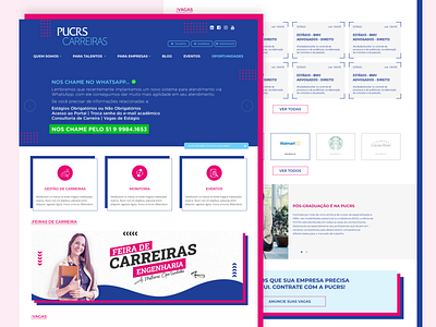 PUCRS Carreiras concept page ui ux web website