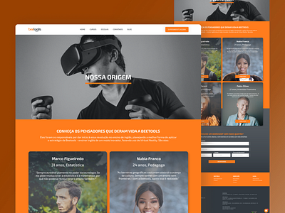 UI Exercise - Nossa origem [Beetools] beetools concept design figma landingpage ui uidesign userinterface userinterfacedesign