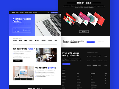 UI Exercise - Masters Contest [Webflow]