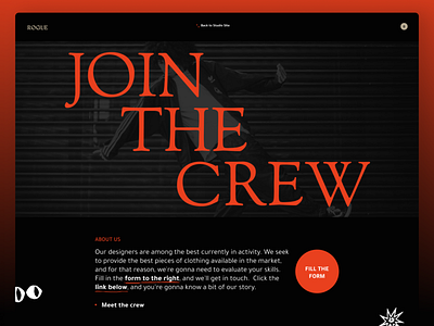 UI Exercise - Join the Crew [Rogue Studio Store]