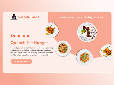 Revocta Foods | Restaurant Website UI 3d animation app branding design graphic design icon illustration inala logo minimal motion graphics prahlad prahlad inala restaurant menu restaurant ui revocta ui ux vector