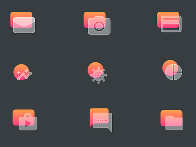 Glassmorphism Icon Pack