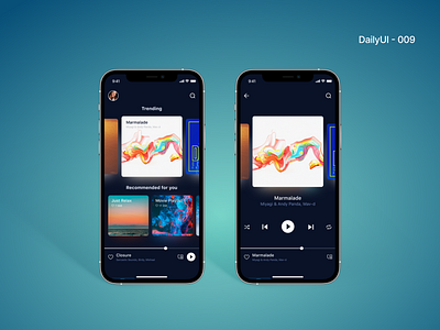 Daily UI Design #009 · Music Player dailyui