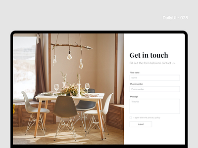 Contact Us — #DailyUI 028