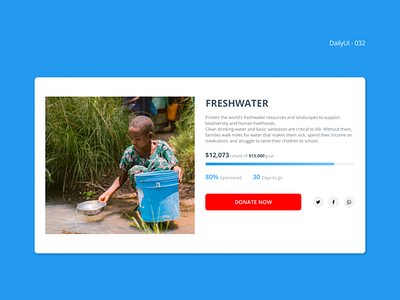 DailyUI Challenge #032 — Crowdfunding Campaign
