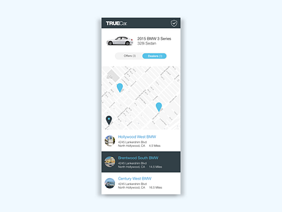 Dealer Map clean design map mobile mobile web responsive ui ux web