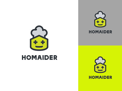 Homaider logo brand identity branding cartoon design icon illustration logo logotype minimal modern robotics