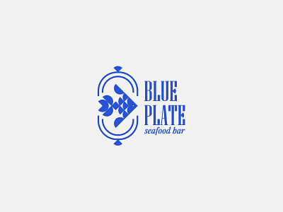 Blue Plate | Seafood Bar | Logotype bar brand identity branding cafe design fish food graphic design illustration logo logotype minimal restaurant sea vector