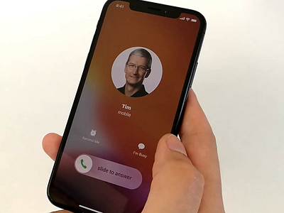 Tim is calling animation interaction ios iphone ui