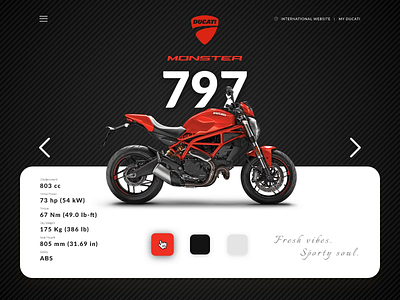 Ducati Redesign animation ducati figma principle video web