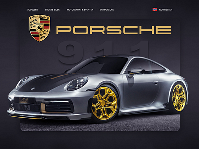 Website redesign - Porsche 911 branding design norway photoshop porsche porsche 911 redesign web web design webdesign website design