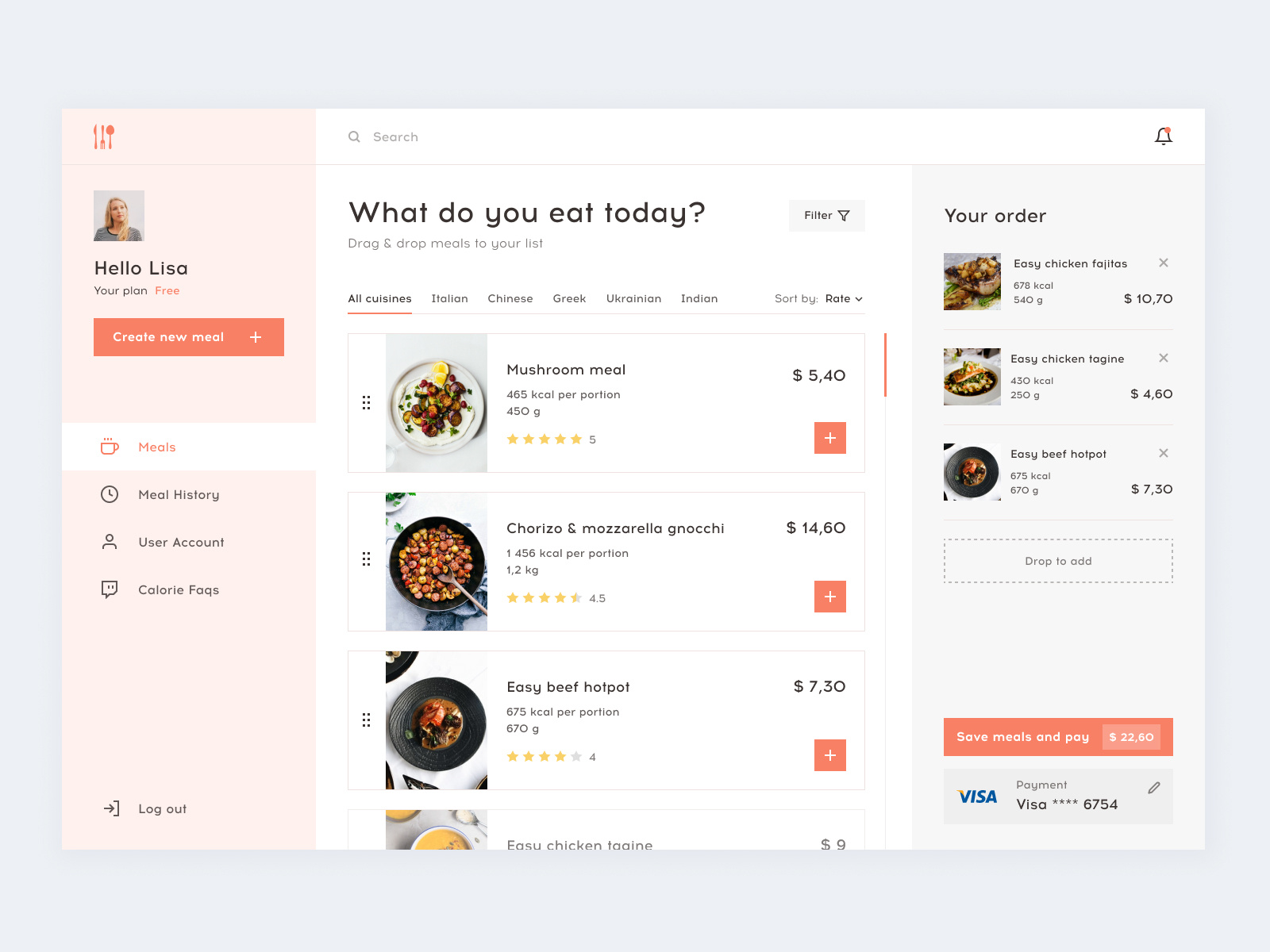 Meal Prep Delivery Service App by Caddiesoft on Dribbble