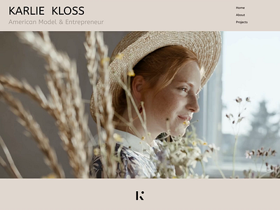 Karlie Kloss - Portfolio Website Animation after effects aftereffects norge norway portfolio site portfolio website web animation web design webdesign