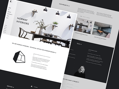 Norway Interiors - Figma template + UI kit caddiesoft figma interior design norge norway web design webdesign website template