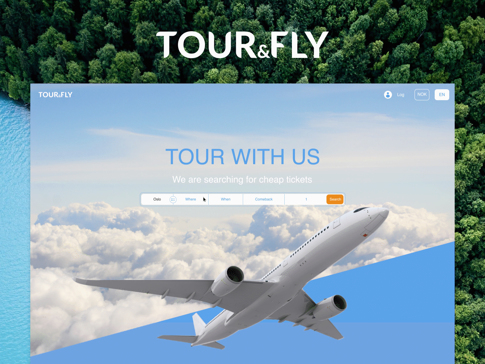 Air tickets sale animation booking caddiesoft figma interactive design norge norway travel web animation web design webdesign