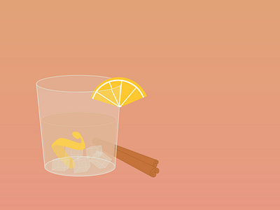 Orange & Cinnamon Cocktail cocktail design drinks flat flat illustration illustration lineart minimal minimal illustration vector vector illustration vectorart
