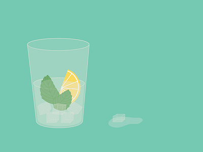 Lemon & Mint Cocktail cocktail design drinks flat flat illustration illustration lemon lineart minimal minimal illustration vector vector illustration vectorart