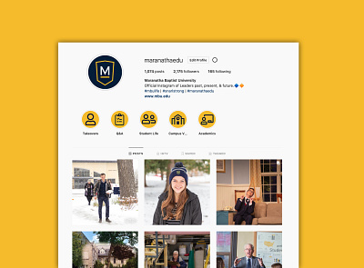 Instagram - Maranatha Baptist University branding design graphic design instagram socialmedia