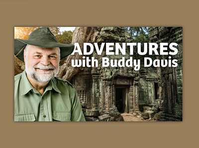 Adventures with Buddy Davis Branding album cover album cover design branding broadcast design graphic design logo