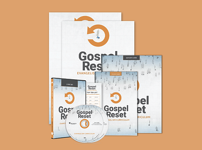 Gospel Reset Curriculum Products album cover design book book cover book cover design branding cover art curriculum design dvd film graphic design poster poster design