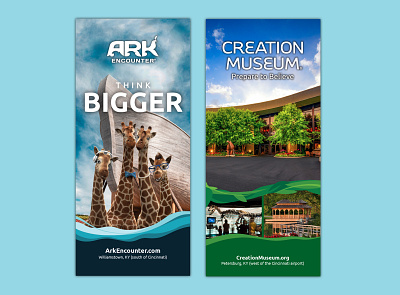 Ark Encounter & Creation Museum Quadfold Rackcards branding design graphic design logo vector