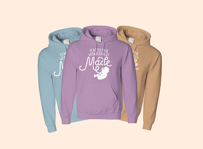 Fearfully & Wonderfully Made Hoodies apparel branding design graphic design hoodies mockup