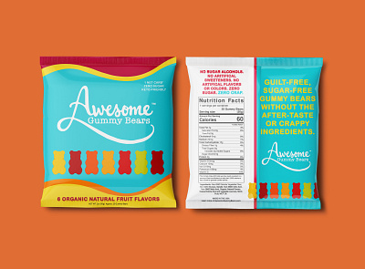 Awesome Gummy Bears Concept Packaging Design branding concept concept art design graphic design mockup mockup design packaging packaging design vector