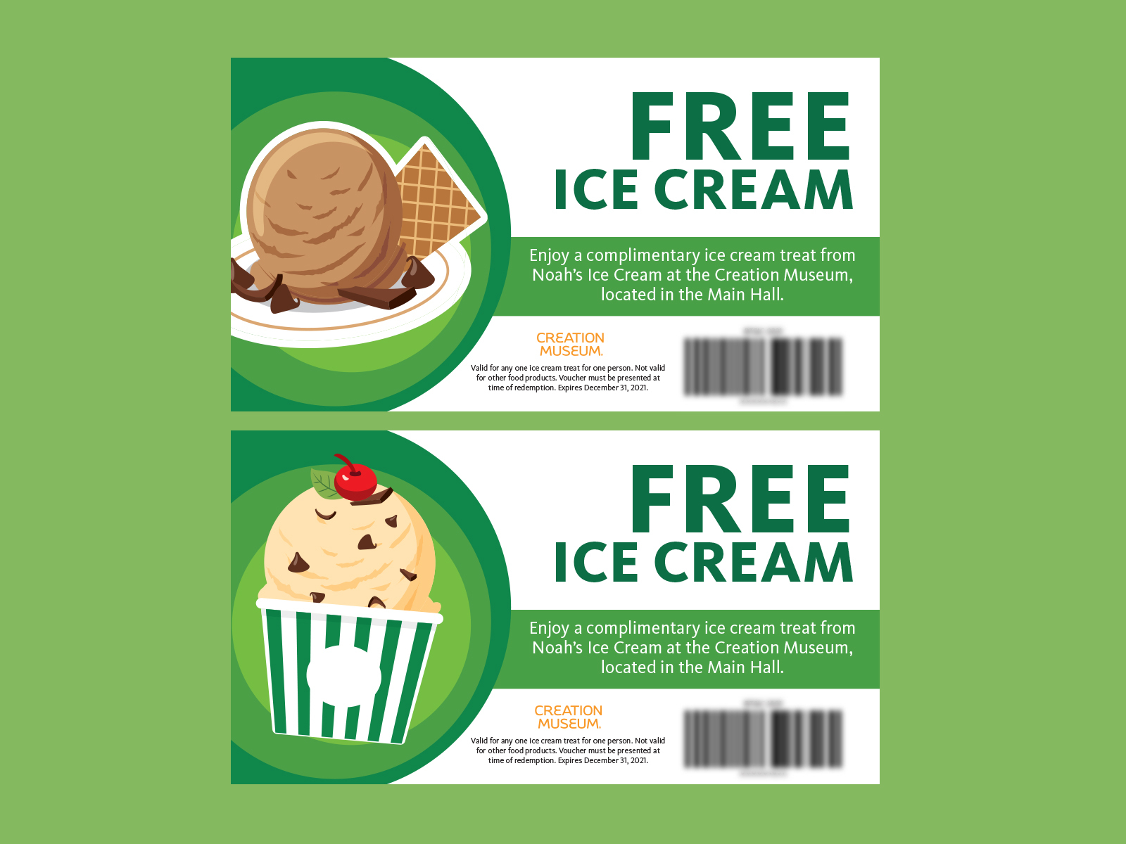 Free Ice Cream Coupons for Answers in Genesis by Jonathan Williquette